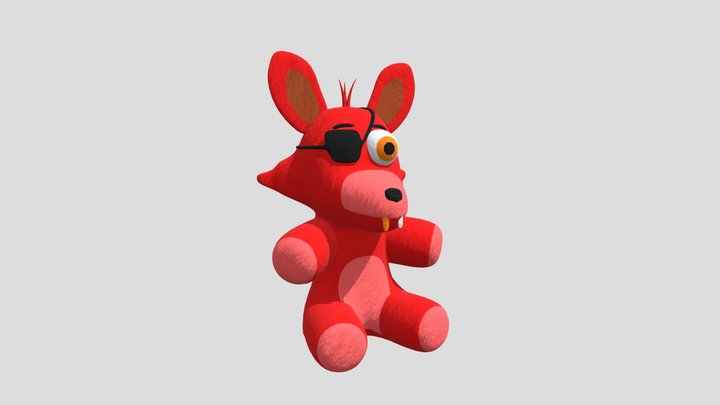 Foxy The Pirate Plush 3D Model