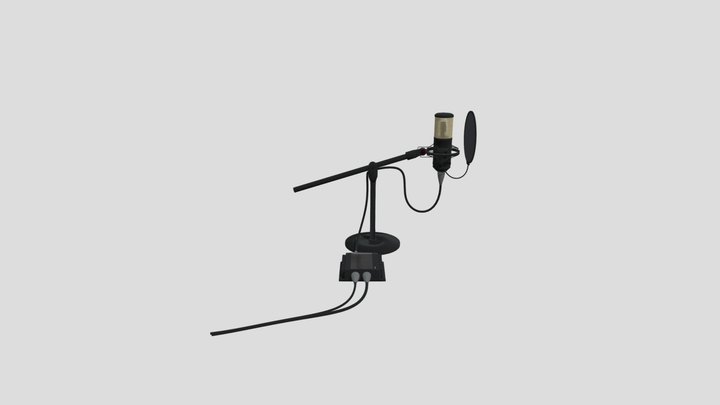 condenser-mic-with-phantom-power 3D Model