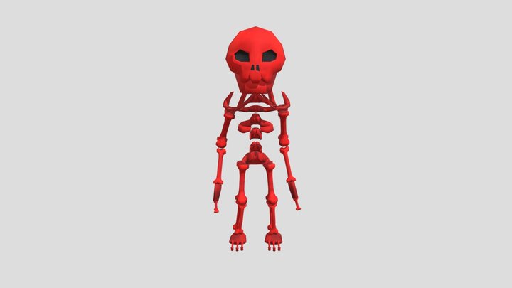 Amazing Red Skeleton! 3D Model