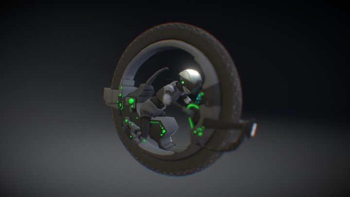 Unicycle game 3D Model
