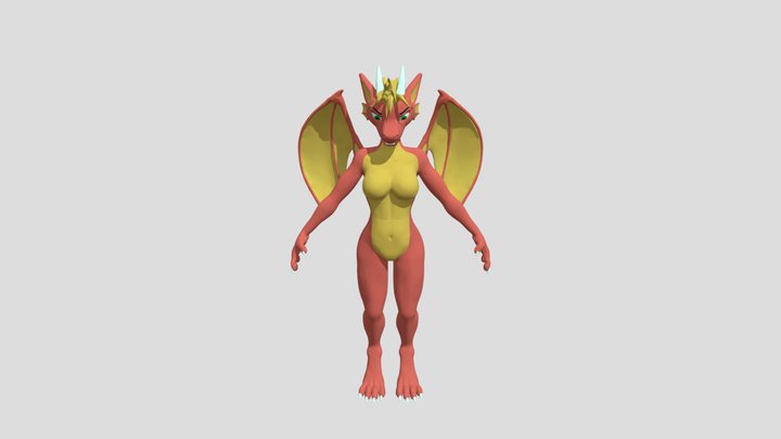 Rose Dragon 3D Model