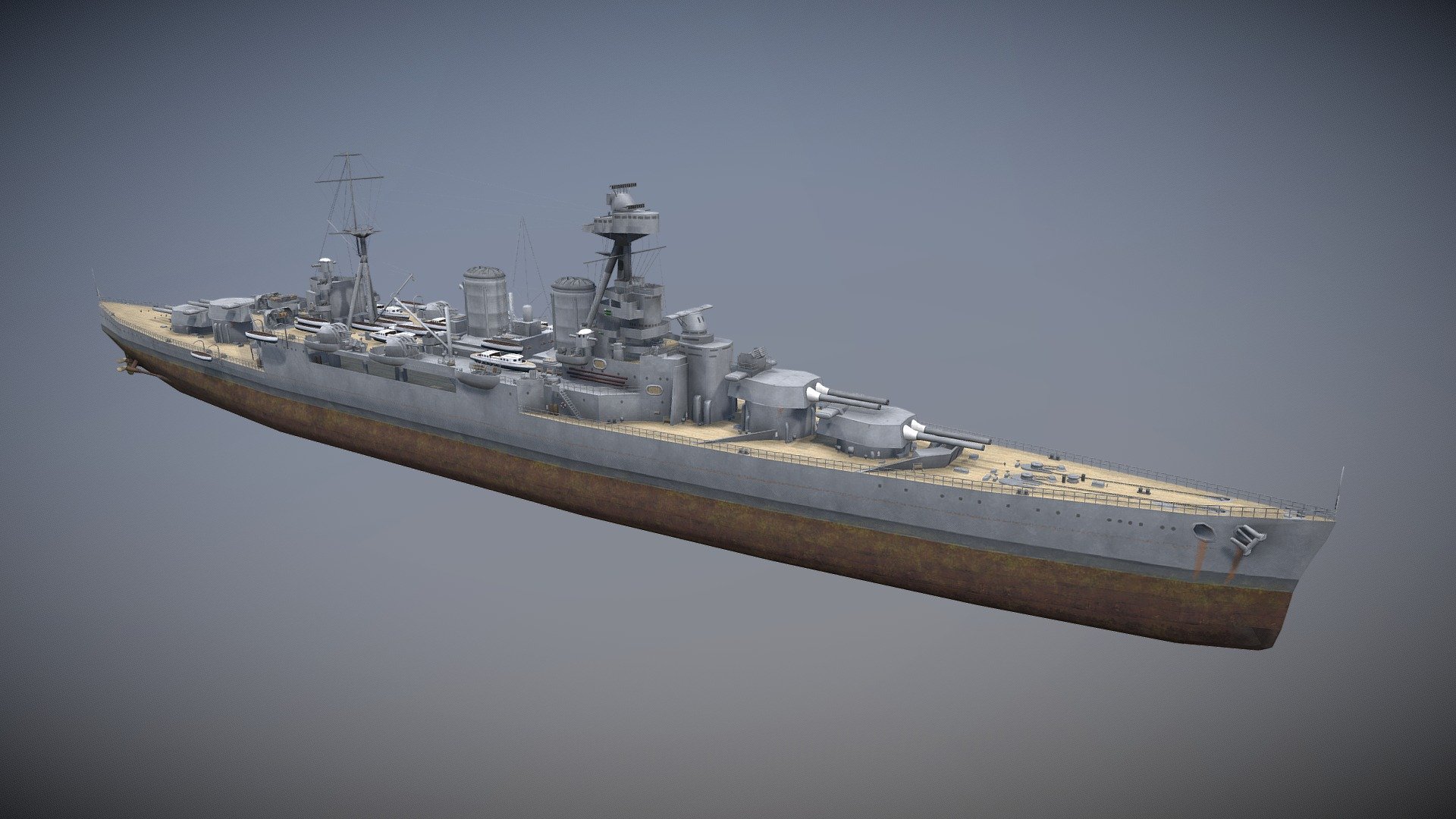 Battleship Paper Model Free Download