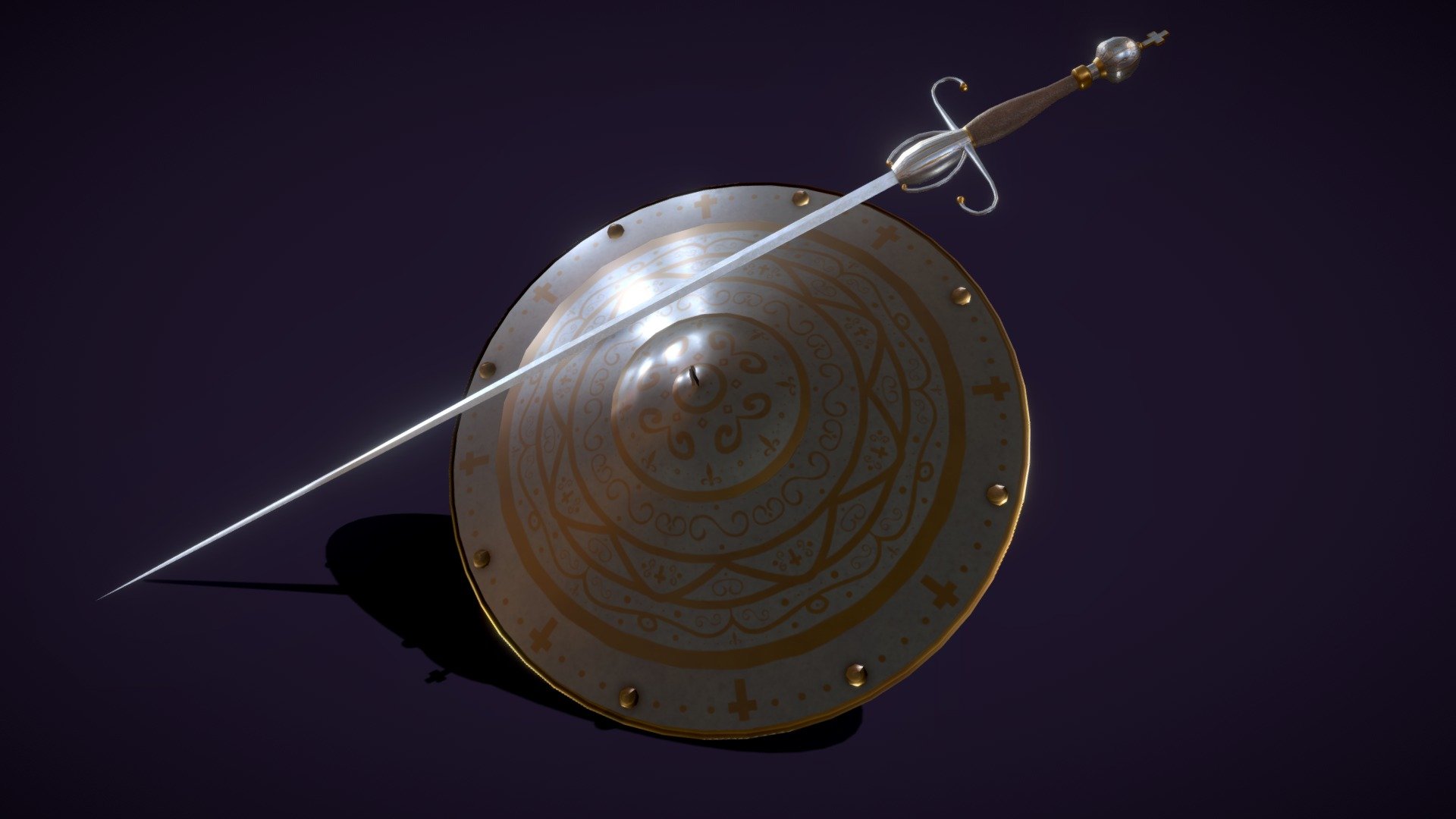 Rapier and Rotella - 3D model by Czarina [f6b2679] - Sketchfab