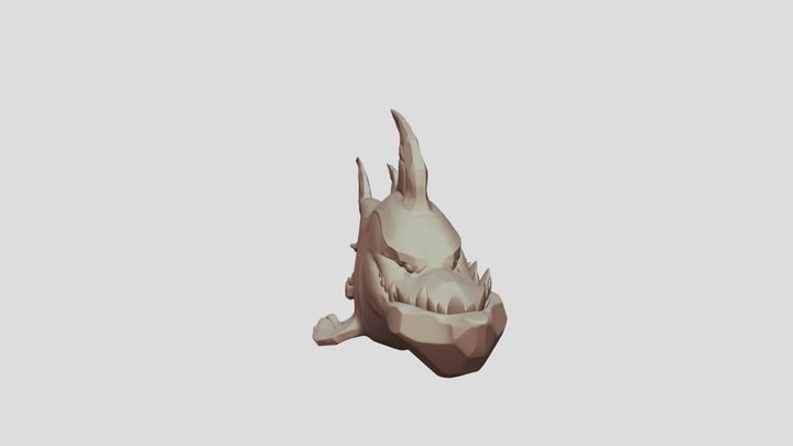 Stylized fish sculpt 3D Model