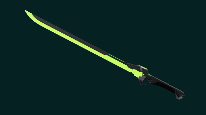 'Snake Venom' Sci-Fi Katana 3D Model