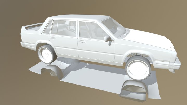 volvo 740 turbo glt Custom 3D Model