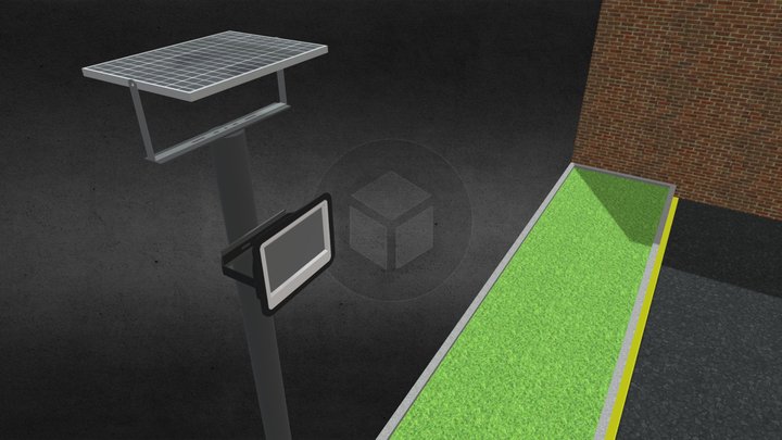 Solar Flood Light / Reflector Solar SFL02_200W 3D Model