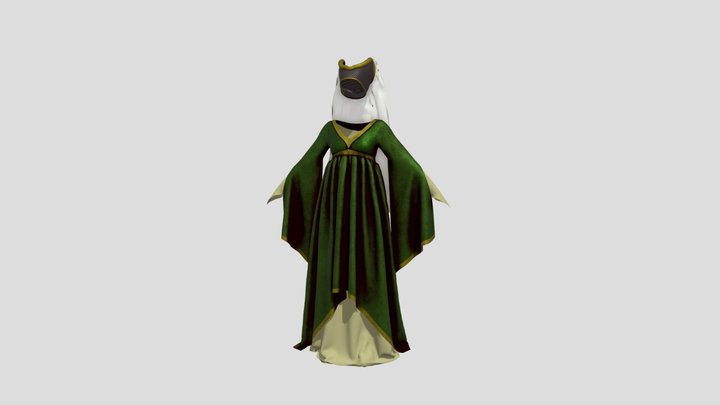 Medieval Dress 3D Model