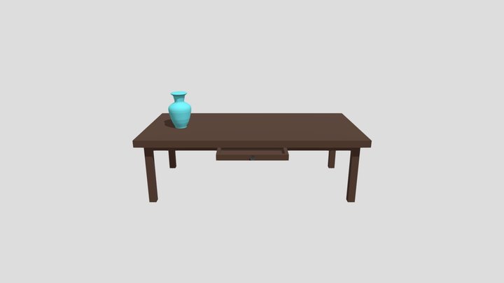 Tisch und Vase 3D Model