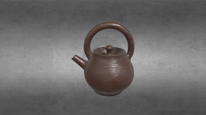 Handmade Qinzhou WoodFired Nixing Pottery Teapot 3D Model