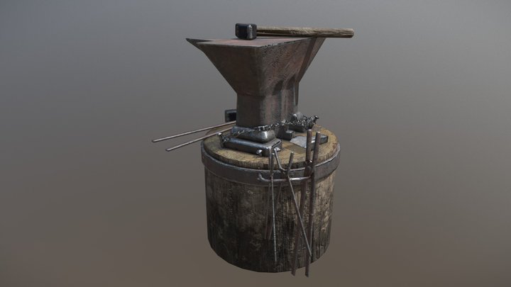16th Century Anvil 3D Model