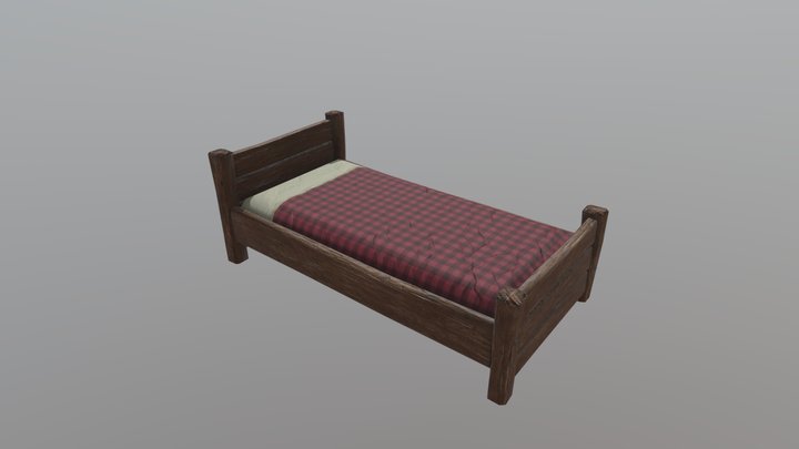 Stylized bed 3D Model
