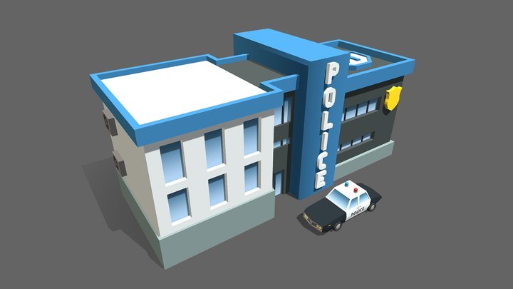 City Police Station 3D Model