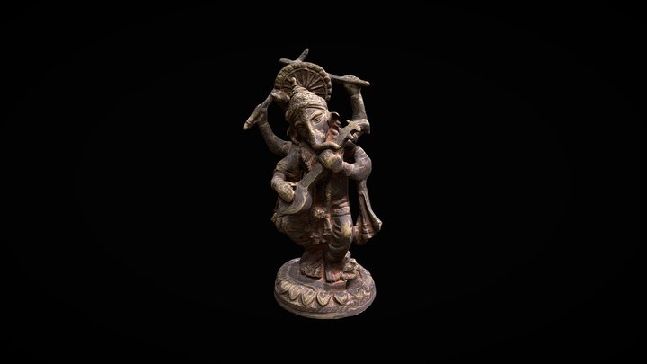 Ganesh sculpture, Tamil Nadu, India. 3D Model