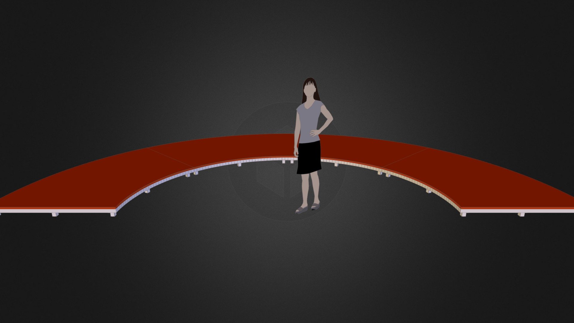 Half Circle Deck  - Code:DECK-HCLDK — Sketchfab embed 3D viewer