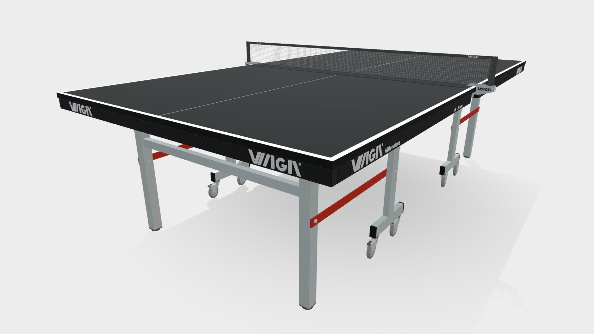 Table Tennis โต๊ะปิงปองยี่ห้อ WAGA ML 25 mm Buy Royalty Free 3D