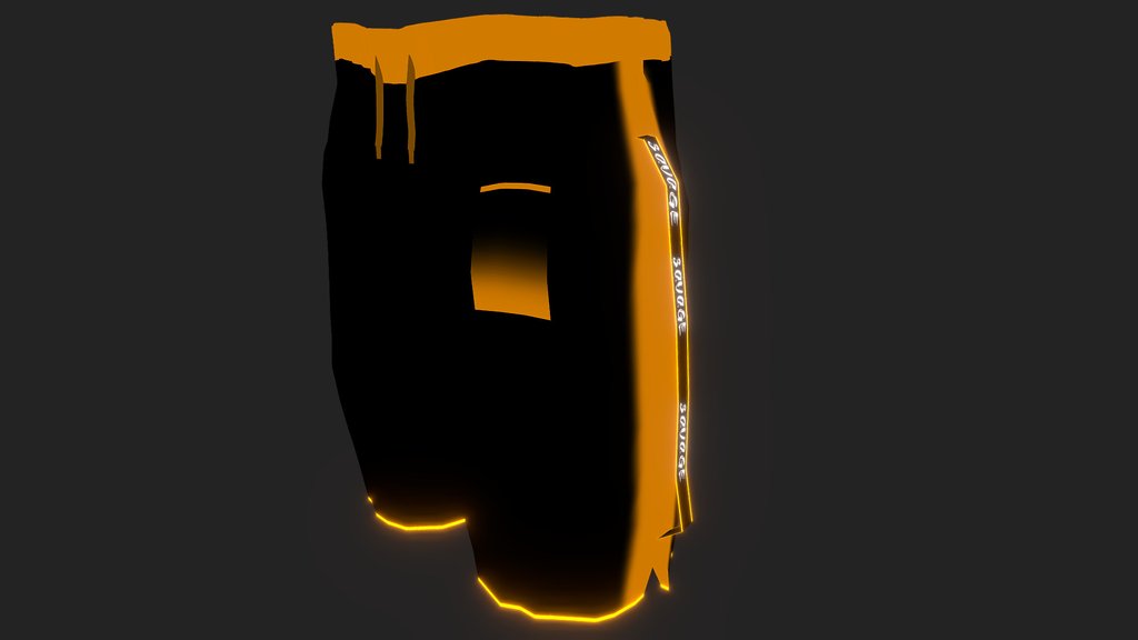 Orange Puff Shorts