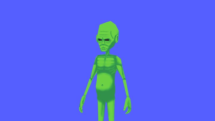 Low poly Alien 3d model 3D Model