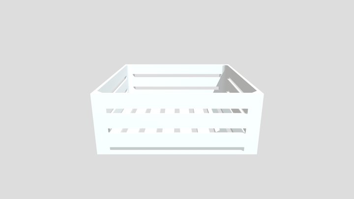 Low Poly Crate 3D Model