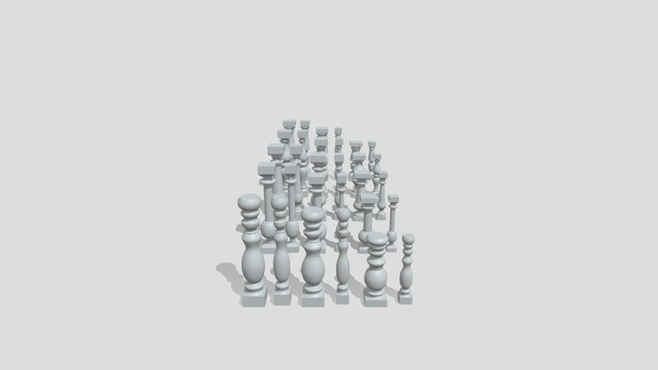 Balusters Asset Part 002 3D Model