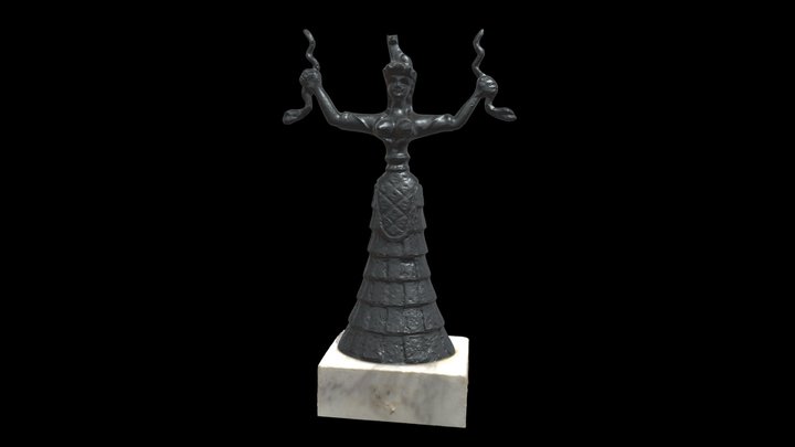 Minoan Snake Goddess Figurine 3D Model