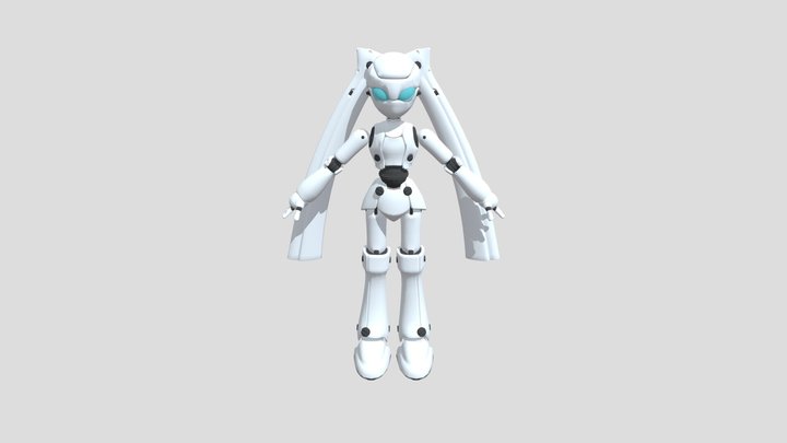 3D Female Robot 3D Model
