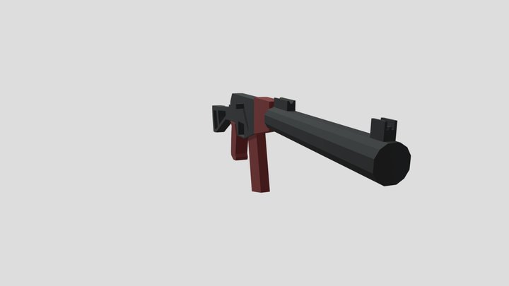 Free Low Poly AS VAL Rifle Model (OBJ REUPLOAD) 3D Model