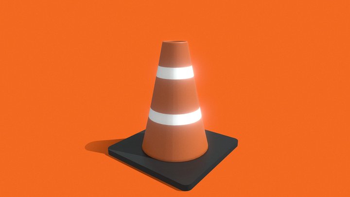 Дорожный конус 3D Model