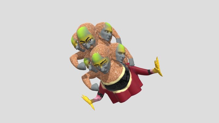 six-headed beast 3D Model