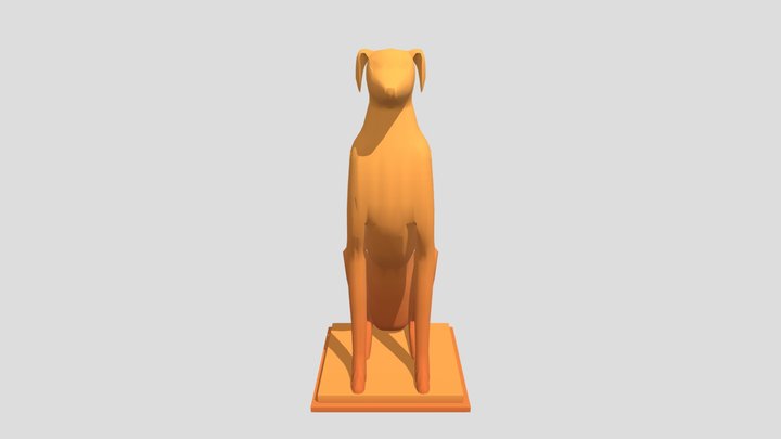 Dog Statue 3D Model