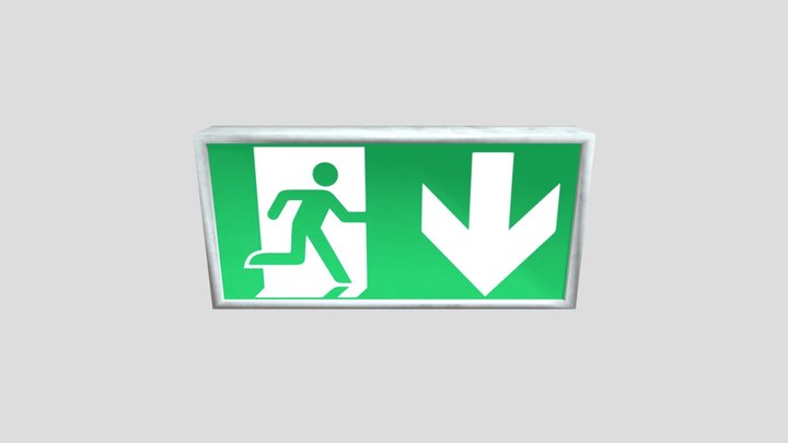 Exit kyltti 3D Model