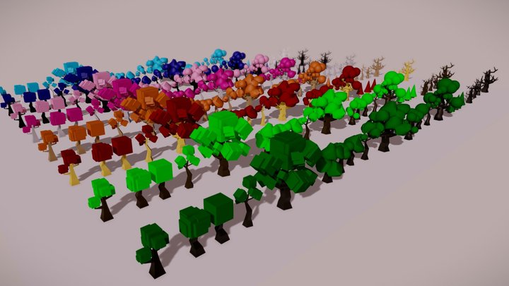 Low Poly Tree Pack (FREE DOWNLOAD) 3D Model