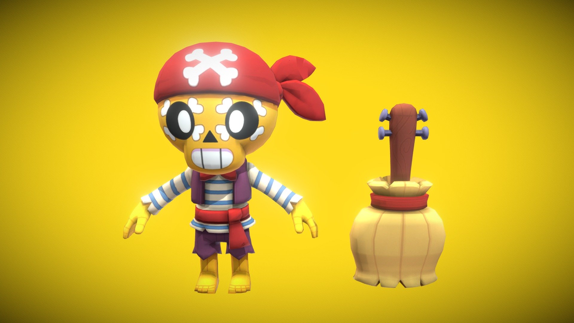 Pirate Poco t-pose Brawl Stars - Download Free 3D model by