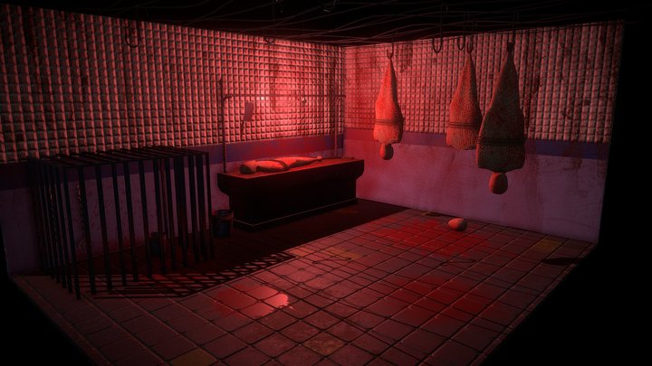 Textured Game Environment 3D Model