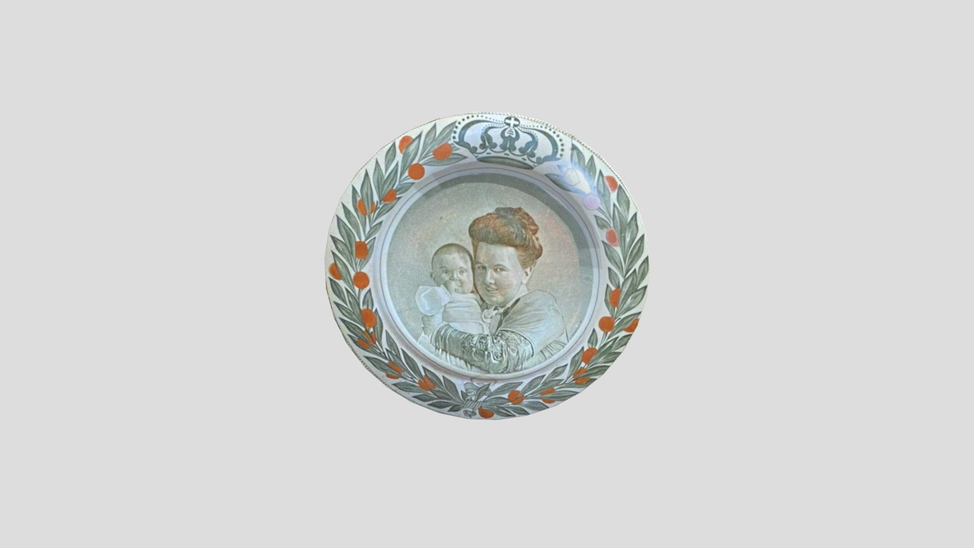 Plate with royal portrait