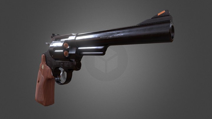 Model 29 S&W Classics 6 1/2'' Blue (subdivision) 3D Model