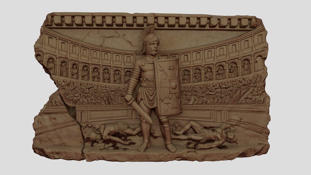 Ancient Roman Relief - The Gladiator