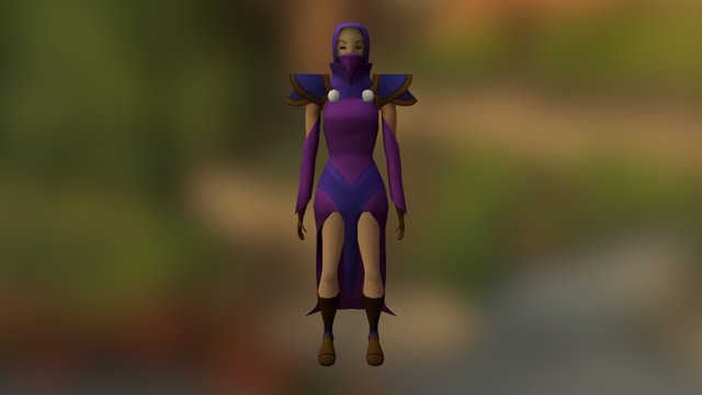 Handpainted sorcerer 3D Model