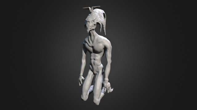 ZBrush 3D Print Sculpt 004 (Creature Full Body) 3D Model