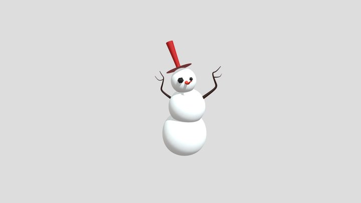 Snowman simplified 3D Model
