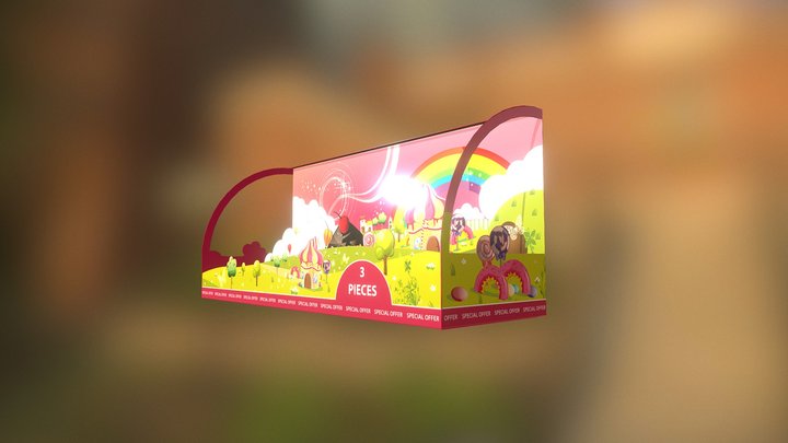 3 Dolls Special Packaging 3D Model