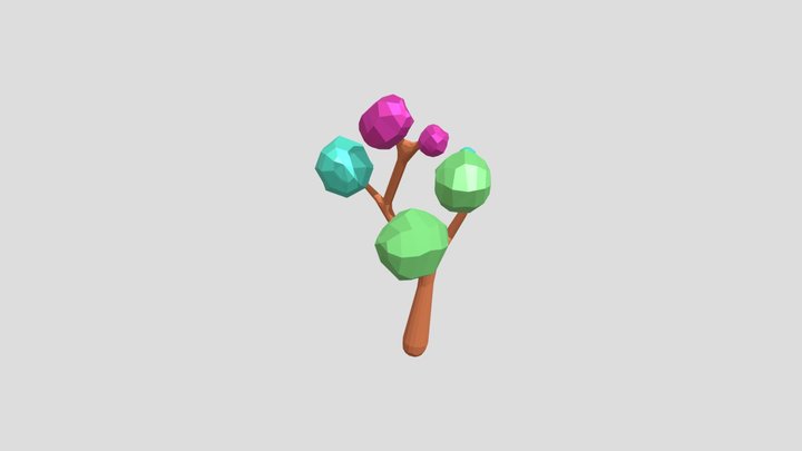 Low poly tree 3D Model