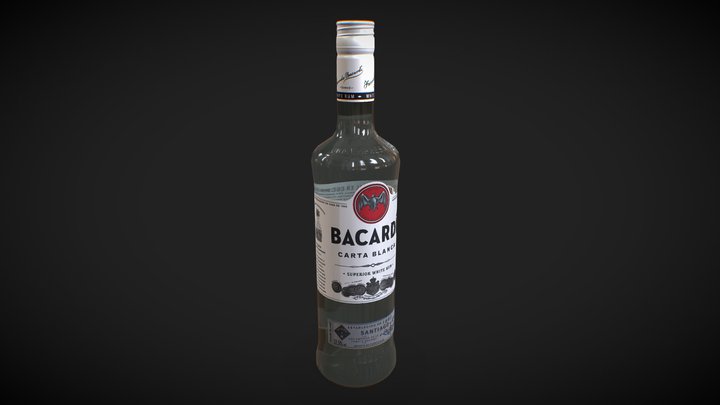 high quality 3d square shape bacardi