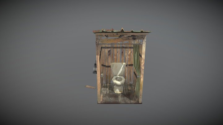 Toilet Hut 3D Model