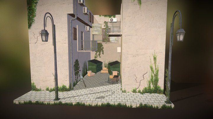 neglected Backalley 3D Model