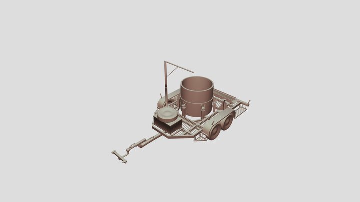 przyczepa pirotechniczna Pirat 3D Model