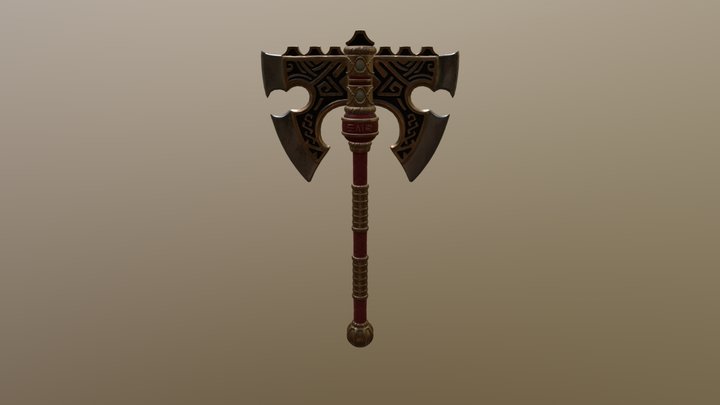 Dwarf Axe (old model) 3D Model