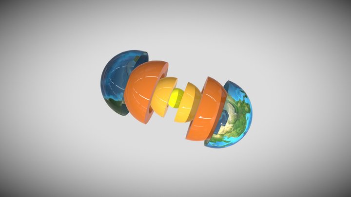 STRUKTUR LAPISAN BUMI 3D Model