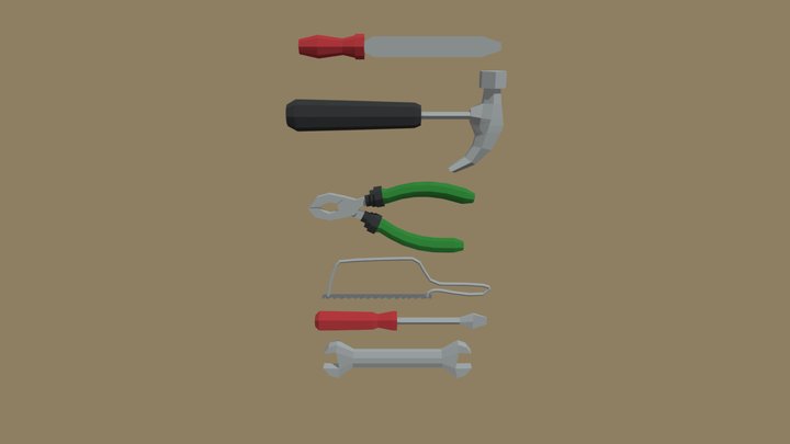 Low- Poly Tools 3D Model