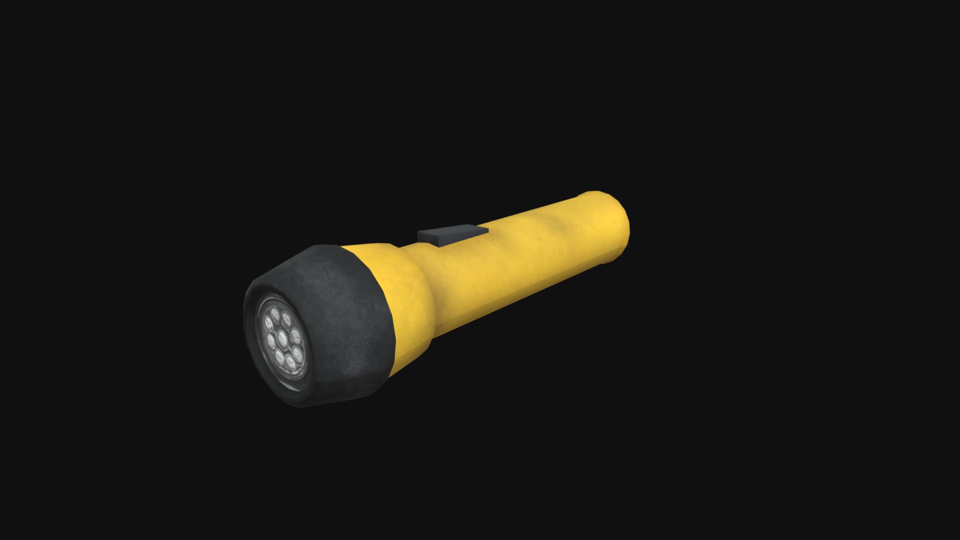 3D model Lantern - This is a 3D model of the Lantern. The 3D model is about a yellow flashlight with a black background.
